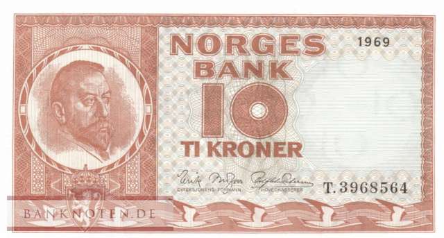 Norwegen - 10  Kroner (#031d-69_UNC)