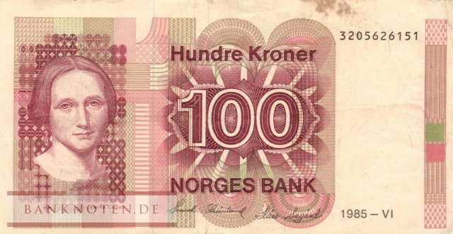 Norway - 100  Kroner (#043c-85_F)
