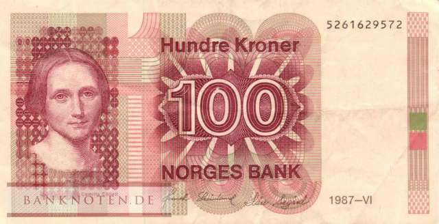 Norwegen - 100  Kroner (#043c-87_VF)