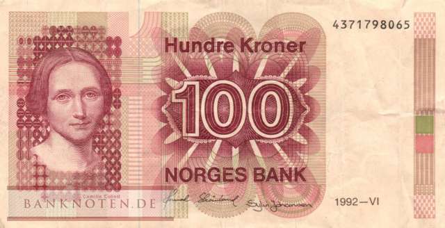 Norwegen - 100  Kroner (#043d-92_VF)