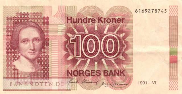 Norwegen - 100  Kroner (#043d-93_VF)
