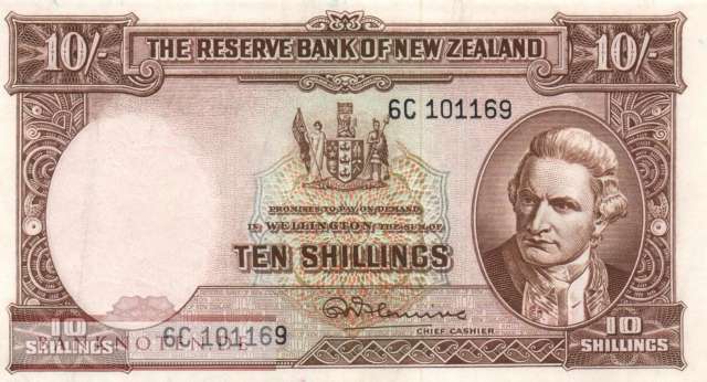New Zealand - 10  Shillings (#158d_VF)