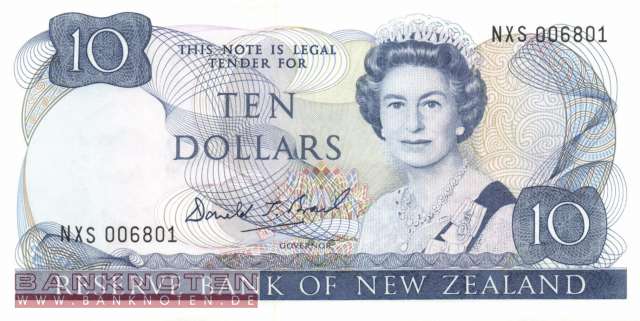 Neuseeland - 10  Dollars (#172c_UNC)