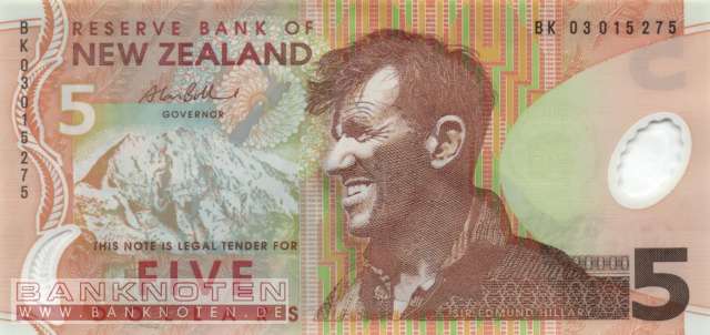 Neuseeland - 5  Dollars (#185b-03_UNC)