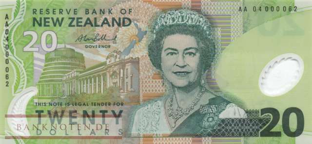 Neuseeland - 20  Dollars (#187b-04_UNC)
