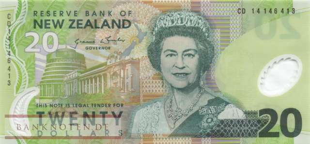 Neuseeland - 20  Dollars (#187c-14_UNC)