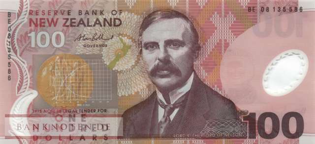 New Zealand - 100  Dollars (#189b-08_UNC)