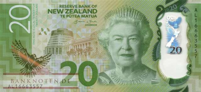 New Zealand - 20  Dollars (#193a_UNC)
