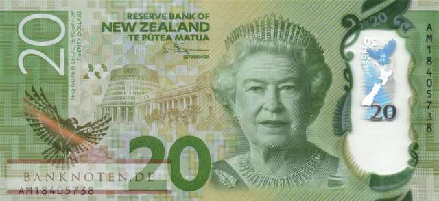Neuseeland - 20  Dollars (#193b_UNC)