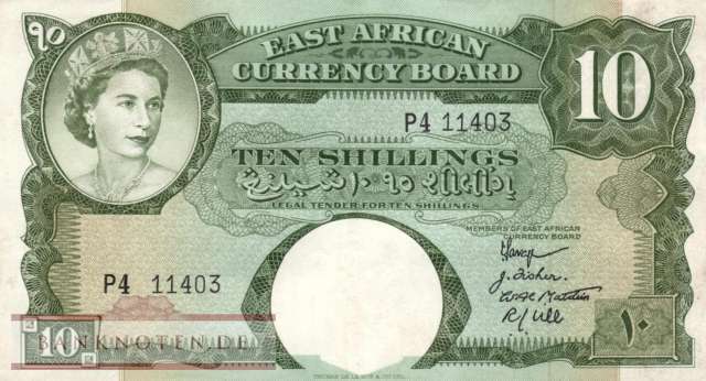 East Africa - 10  Shillings (#038_VF)