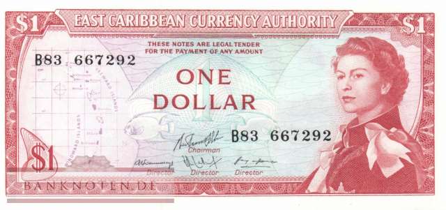 Eastern Caribean States - 1  Dollar (#013g_UNC)