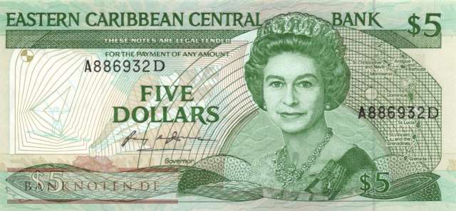 Dominica - 5  Dollars (#018d_UNC)