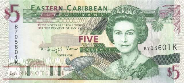 St. Kitts - 5  Dollars (#031k_UNC)