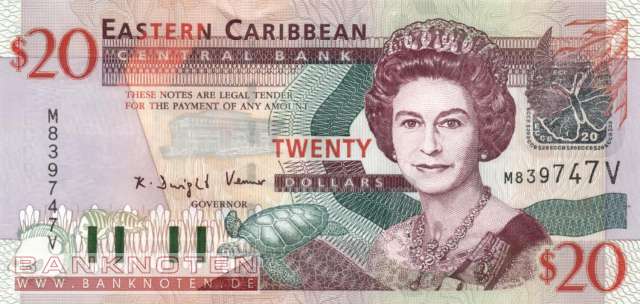 St. Vincent - 20  Dollars (#044v_UNC)