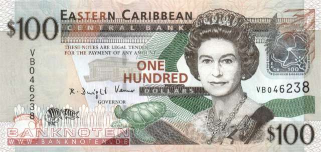 Eastern Caribean States - 100  Dollars (#051a_UNC)