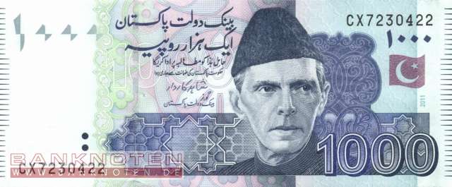Pakistan - 1.000  Rupees - pinholes (#050f-U1_AU)