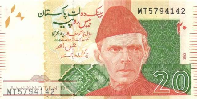 Pakistan - 20  Rupees (#055p-U2_UNC)
