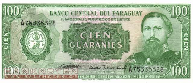 Paraguay - 100  Guaranies (#205-U4_UNC)