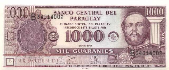 Paraguay - 1.000  Guaranies (#214b_UNC)