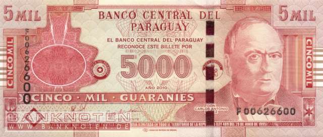 Paraguay - 5.000  Guaranies - Serie F (#223c_UNC)
