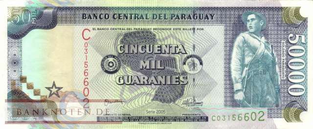 Paraguay - 50.000  Guaranies - Serie C (#225A_XF)