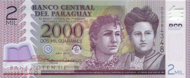 Paraguay - 2.000  Guaranies (#228d_UNC)