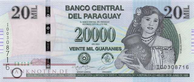 Paraguay - 20.000  Guaranies (#238d_UNC)
