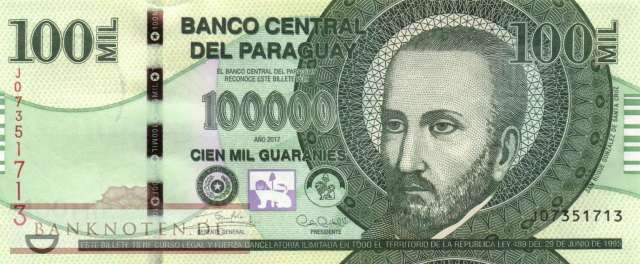 Paraguay - 100.000  Guaranies (#240c_UNC)