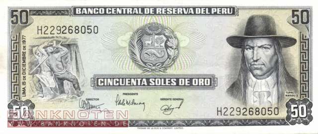 Peru - 50  Soles de Oro (#113_AU)
