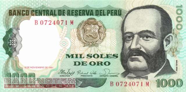 Peru - 1.000  Soles de Oro (#122a_UNC)