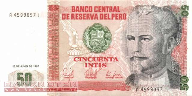 Peru - 50  Intis (#131b_UNC)