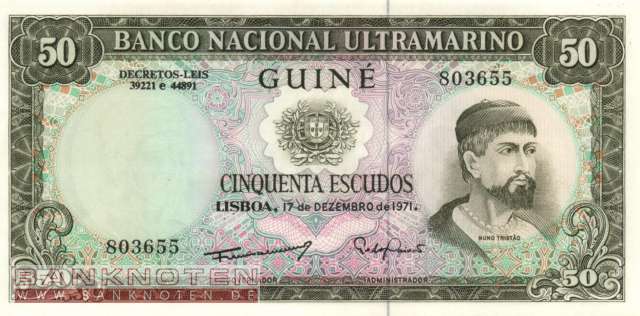 Portuguese Guinea - 50  Escudos (#044a-U3_UNC)