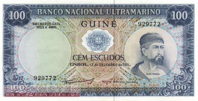 Portugiesisch Guinea - 100  Escudos (#045a-U1_UNC)