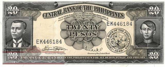 Philippinen - 20  Pesos (#137e_UNC)