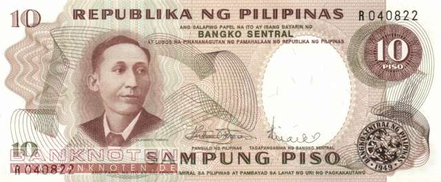 Philippinen - 10  Piso (#144b_UNC)