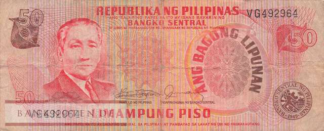 Philippinen - 50  Piso (#163c_F)