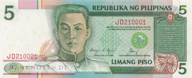 Philippinen - 5  Piso (#168d_UNC)
