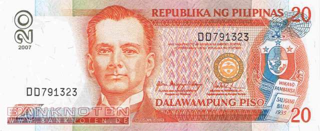 Philippines - 20  Piso (#182j-07_UNC)