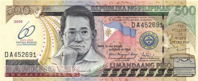 Philippines - 500  Piso (#204_UNC)