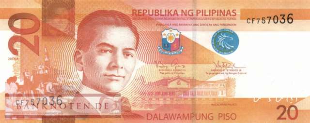 Philippines - 20  Piso (#206d_UNC)