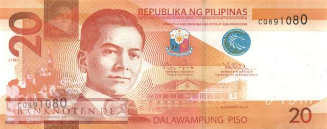 Philippines - 20  Piso (#206g_UNC)