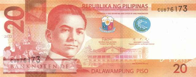 Philippinen - 20  Piso (#206v_UNC)