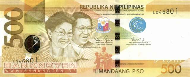 Philippinen - 500  Piso (#210a-10_UNC)