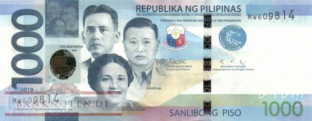 Philippinen - 1.000  Piso (#211q_UNC)