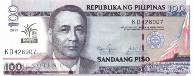 Philippinen - 100  Piso - Gedenkbanknote Year of Rice (#220_UNC)