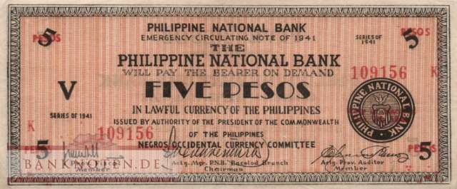 Philippinen - 5  Pesos (#S626a_VF)