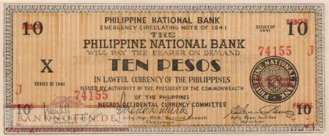 Philippinen - 10  Pesos (#S627b_XF)