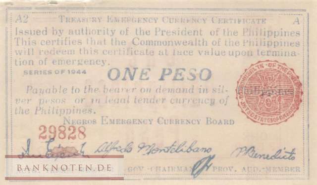 Philippinen - 1  Peso (#S668a_F)