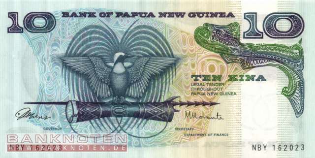 Papua New Guinea - 10  Kina (#007_UNC)