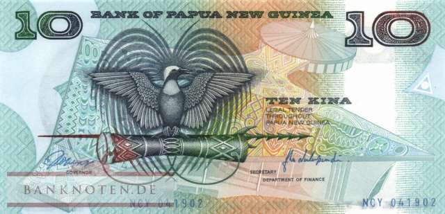 Papua New Guinea - 10  Kina (#009a_UNC)